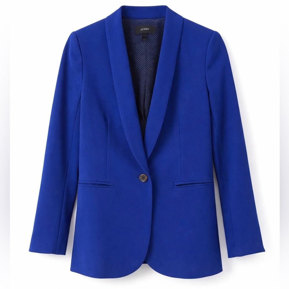 J. Crew Wool Blend Parke Blazer | Blue | Beautiful details | size 2P - Picture 2 of 11